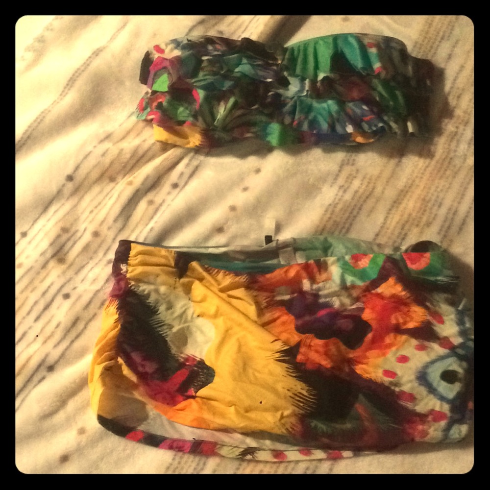 Bikini top strapless bottle shirt